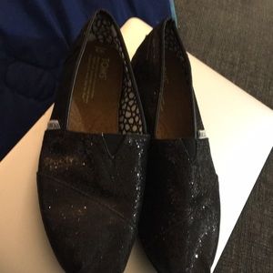 Toms Black Glitter Classic
